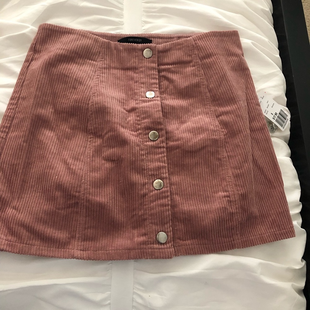 Corduroy mini skirt